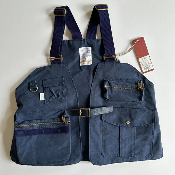 AS2OV Navy Blue Shrink Nylon Camping Vest - No. 011900 - Made in Japan - OS - Picture 2 of 6